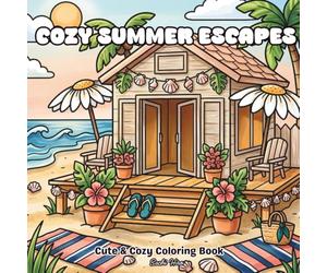Cozy Summer Escapes Coloring Book: Cute and Cozy Coloring Pages Featuring Ice Cream Cafés, Seaside Bakeries, Lemonade Stands, and Sweet Summer Escapes (Calm Moments)