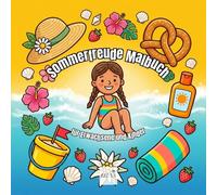 Cozy Summer - Sommerfreude Malbuch - Einfache Motive für Erwachsene und Kinder: 60 entspannte Ausmalseiten mit Eis, Strand, Früchten und tropischen Motiven