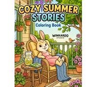 Cozy Summer Stories: Bold and Easy Coloring Book for Kids, Beginners & Relaxation: Cute Animal Coloring Pages with Simple Summer Scenes for Stress Relief and Fun