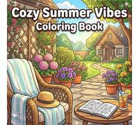 Cozy Summer Vibes Coloring Book: 50 Bold and Easy Cute Vacation Pages for Kids and Adults Featuring Fun, Relaxing, and Simple Summer-Inspired Activities for Stress Relief and Creativity