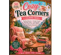 Cozy Tea Corners Coloring Book: 50 Relaxing Tea Nooks, Reading Retreats, Garden Escapes, Mountain Views, and Peaceful Cozy Spaces for Stress Relief and Creative Relaxation