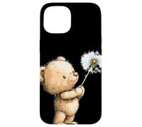 Cozy Teddy Bear with Dandelion for a Sweet Touch Case for iPhone 15