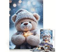 Cozy Teddy Bear with Star Light 1000 Pieces Puzzles for Adults Creative Play DownTime Game Fun Challenge Art Display (50x75cm)