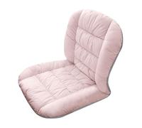 Cozy Thick Winter Cushion with Ties for Chairs & Benches, Soft Pink Office Chair Pad, Comfortable Back Support Cushion for Home & Garden Use