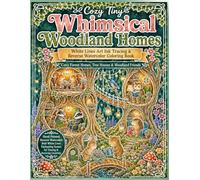 Cozy Tiny Whimsical Woodland Homes White Lines Art Ink Tracing & Reverse Watercolor Coloring Book: Cozy Forest Homes, Tree Houses, Fairies, Elves & ... & Drawings Reverse Watercolor Coloring Book)
