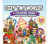 COZY TINY WORLDS COLORING BOOK: TINY CREATURES AND MAGICAL HOMES (Easy-Peasy Cozy Coloring)