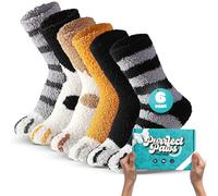 Cozy Toes 6 Pairs Warm Fluffy Cat Socks For Womens 4-7 With a Gift Package - Girls Fluffy Socks With Cute Pattern | Perfect Stocking Fillers For Teenage Girls | Cat Christmas Gifts For Women