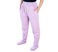 Cozy Toes - Adult Footed Sweatpants with Sherpa Fleece Lined Feet, Extremely Soft and Warm Footing, Lilac Purple, XXL