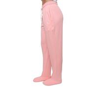 Cozy Toes - Adult Footed Sweatpants with Sherpa Fleece Lined Feet, Extremely Soft and Warm Footing, Peach, M