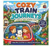 Cozy Train Journeys: A Bold & Easy Coloring Story