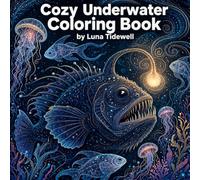 Cozy Underwater Coloring Book: Midnight Deep Sea Bioluminescent Creatures for Ages 6-12 and Adults: 24 Pages of Glowing Marine Life Line Art for Calm Minds and Peaceful Coloring Sessions