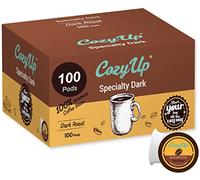 Cozy Up 100 Units | Single Ported Black Coffee Capsules Compatible with Keurig K-Cup Coffee Machines | Dark Roasted Coffee