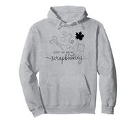 Cozy up, we’re scrapbooking crafting fall/autumn line art Pullover Hoodie