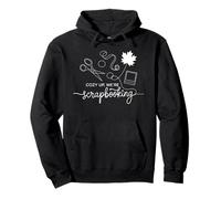 Cozy up, we’re scrapbooking crafting fall/autumn line art Pullover Hoodie