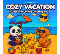 Cozy Vacation: Coloring Book for Adults and Teens: Relaxing and Cute Animal Adventures Featuring Panda, Duck, Dog, Cat & More in Easy, Fun Holiday Scenes for Stress Relief and Joy