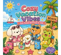 Cozy Vacation Vibes: Simple and Easy Cute Animal Adventures Coloring Pages for All Ages