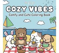 Cozy Vibes: Bold & Easy Coloring Book for Adults and Teens, Cozy and Simple Designs of Cute Animals for Relaxation