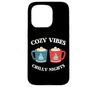 Cozy Vibes Chilly Nights Cocoa Cups Design Case for iPhone 15 Pro