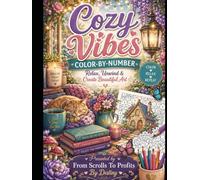 Cozy Vibes Color-by-number Relax, Unwind & Create Beautiful Art: Presented by From Scrolls To Profits By: Destiny