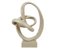 Cozy Villa Knot Sculptures, Modern Coffee Table Statues, Abstract Center Piece for Home Office, Dining Living Room Desk Decor, Bookends, 15.5 x 10.5 inch, Sandstone
