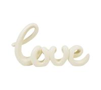 Cozy Villa Love Desk Decor, Love Word Signs for Home Office Decorations, Funny Letters Sculpture, Wedding Anniversary Valentines Gifts, 10.5 x 6 inch, Beige