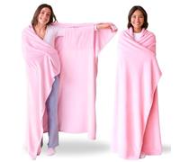Cozy Wearable Blanket Adult & Throw Blanket in One, Galentines Day Gifts for Friends, Valentines Gifts for Her, Great Mother Gifts, Teen Girl Gifts, Birthday Gifts for Women (Cloud Pink)