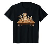 Cozy Whiskers Fall Cottage Cats Kids T-Shirt
