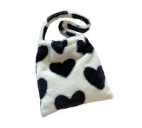 Cozy Winter Bag with Spacious Interior, Minimalist Shoulder Bag for Daily Use, Soft Faux Leather Exterior, Heart Shaped Design, Unisex Handbag, White, standard size, Rucksack Backpacks