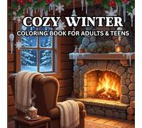 Cozy Winter Coloring Book for Adults & Teens: 40 Relaxing Cozy Scenes to Color - Snowy Cabins, Warm Fireplaces, Winter Treats & Cute Seasonal Designs for Stress Relie