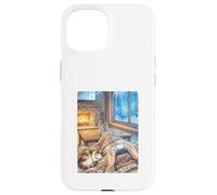 Cozy Winter Gaming Fireside Console Retreat Case for iPhone 15