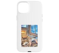 Cozy Winter Gaming Fireside Console Retreat Case for iPhone 15 Plus