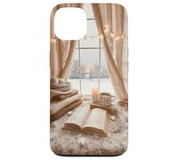 Cozy Winter Haven Snowy Window Scene Festive Book Lover Case for iPhone 13