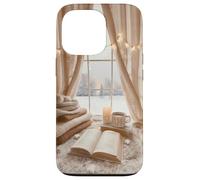 Cozy Winter Haven Snowy Window Scene Festive Book Lover Case for iPhone 13 Pro