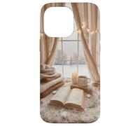 Cozy Winter Haven Snowy Window Scene Festive Book Lover Case for iPhone 14 Pro Max