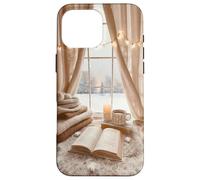 Cozy Winter Haven Snowy Window Scene Festive Book Lover Case for iPhone 16 Pro Max