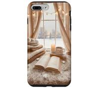 Cozy Winter Haven Snowy Window Scene Festive Book Lover Case for iPhone 7 Plus/8 Plus