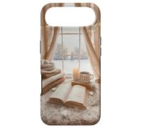 Cozy Winter Haven Snowy Window Scene Festive Book Lover Case for iPhone Air