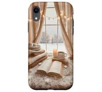 Cozy Winter Haven Snowy Window Scene Festive Book Lover Case for iPhone XR