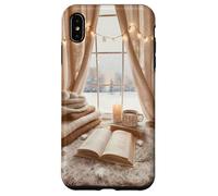 Cozy Winter Haven Snowy Window Scene Festive Book Lover Case for iPhone XS Max