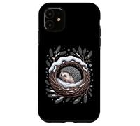 Cozy Winter Hedgehog In Snowy Forest Nest Woodland Case for iPhone 11