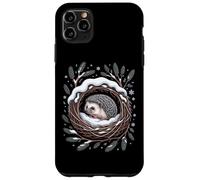 Cozy Winter Hedgehog In Snowy Forest Nest Woodland Case for iPhone 11 Pro Max
