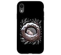 Cozy Winter Hedgehog In Snowy Forest Nest Woodland Case for iPhone XR