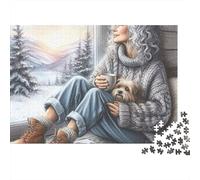Cozy Winter Moment Jigsaw Puzzle House 1000 Pieces Extra-thick Cardboard Eco-friendly for Collectors Mind Relaxation Gift 38x26cm/1000pcs