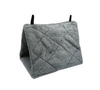 Cozy Winter Pet Bird Parrot Cage Hammock Tent Bed - Plush Hanging Cave for Sleeping & Hatching Accessories(Gray,L)
