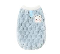 Cozy Winter Vest for Small Dogs - Teddy Design Two-Legged Warm Jacket with Leash Opening - Adorable Pet Apparel for Chilly Days (Blue, XXL)