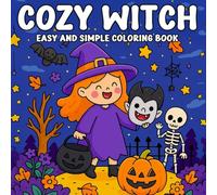 Cozy Witch Easy and Simple coloring book: A Peaceful and Magical Coloring Book with Cute Witchy Designs and Bold Lines for Adults and Teens