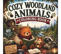 Cozy Woodland Animals Coloring Book: Bold & Easy Simple Scenes for Adults - Cute Bears, Forest Creatures, Stress Relief & Relaxation