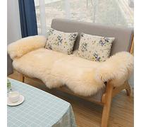 Cozy Wool Sheepskin Car and Sofa Cushion Covers - Warm Seat Cushions for Living Room Bedroom and Car - B-Noble Money Set of 2 70x195cm