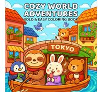 Cozy World Adventures: Bold & Easy Coloring Book