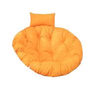 Cozy Yellow Soft Removable Swing Pad with Neck Pillow Washable Non-Slip Cush for Indoor Wicker Rattan Egg Chair Hammock Hanging Basket (125cm)